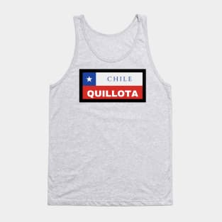 Quillota City in Chilean Flag Tank Top